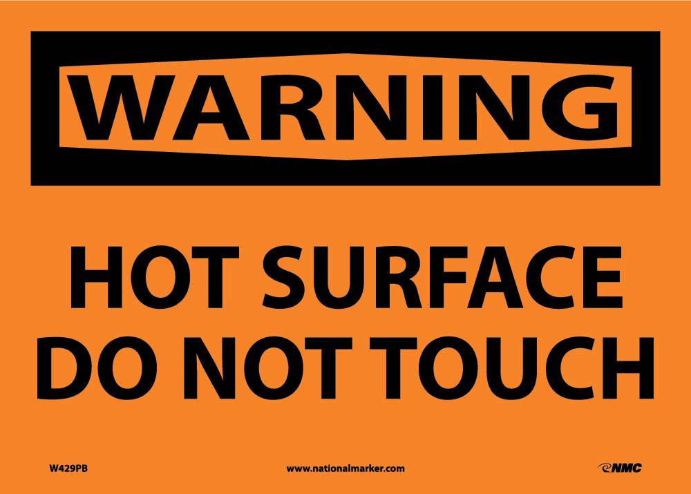 Warning Hot Surface Do Not Touch Sign-eSafety Supplies, Inc