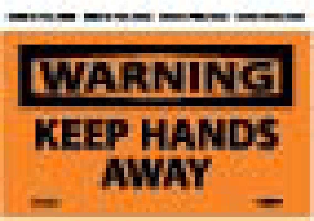 Warning Keep Hands Away Label - 5 Pack-eSafety Supplies, Inc