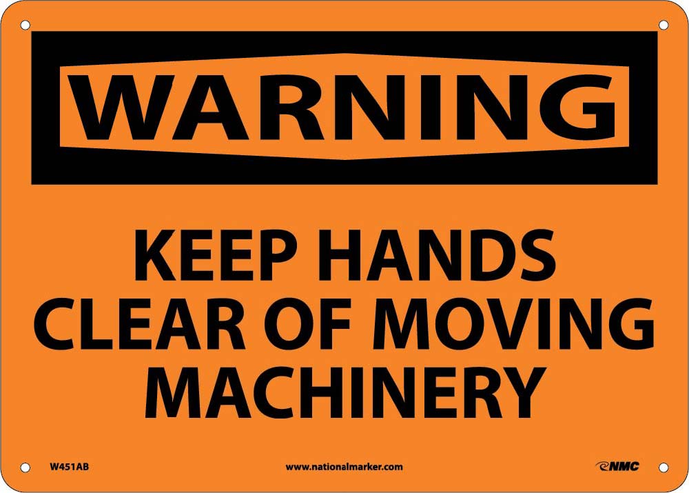 Warning Keep Hands Clear Of Moving Machinery Sign-eSafety Supplies, Inc
