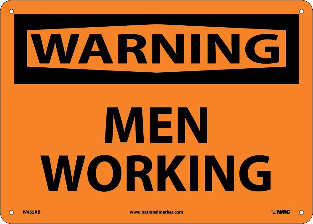 Warning Men Working Sign-eSafety Supplies, Inc
