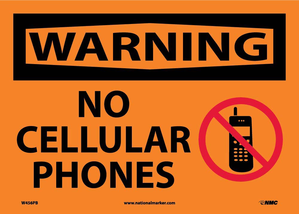 Warning No Cellular Phones Sign-eSafety Supplies, Inc