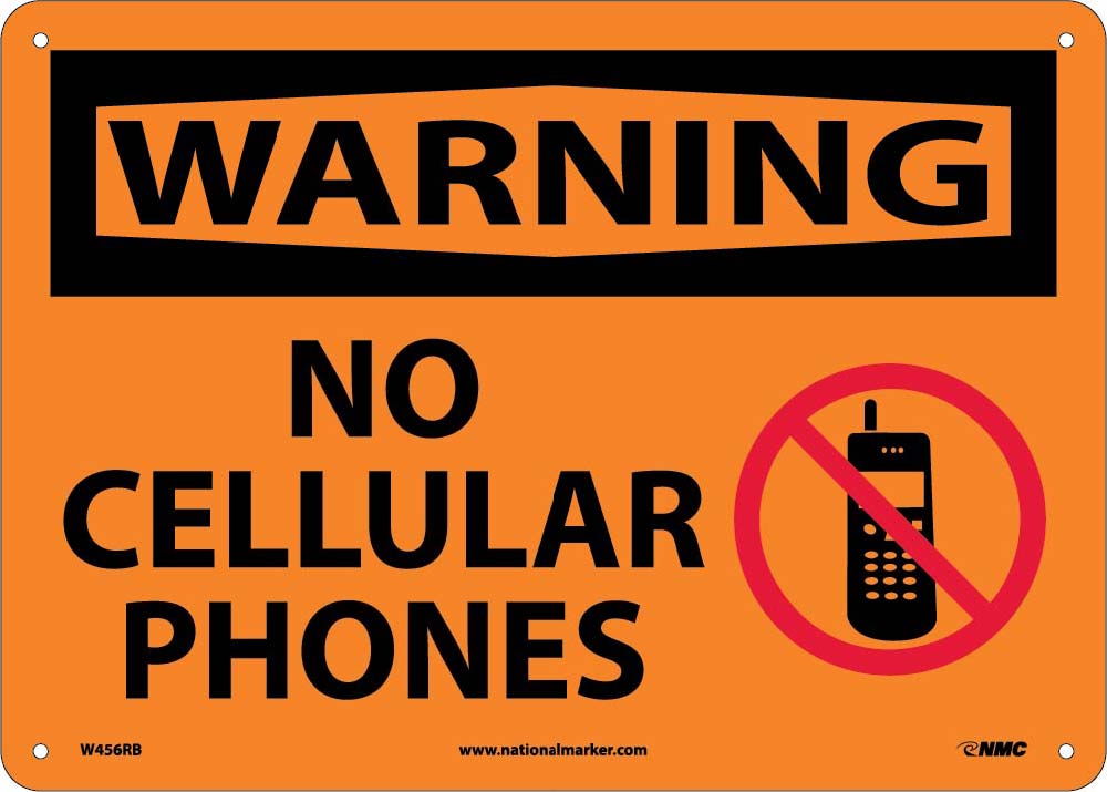 Warning No Cellular Phones Sign-eSafety Supplies, Inc