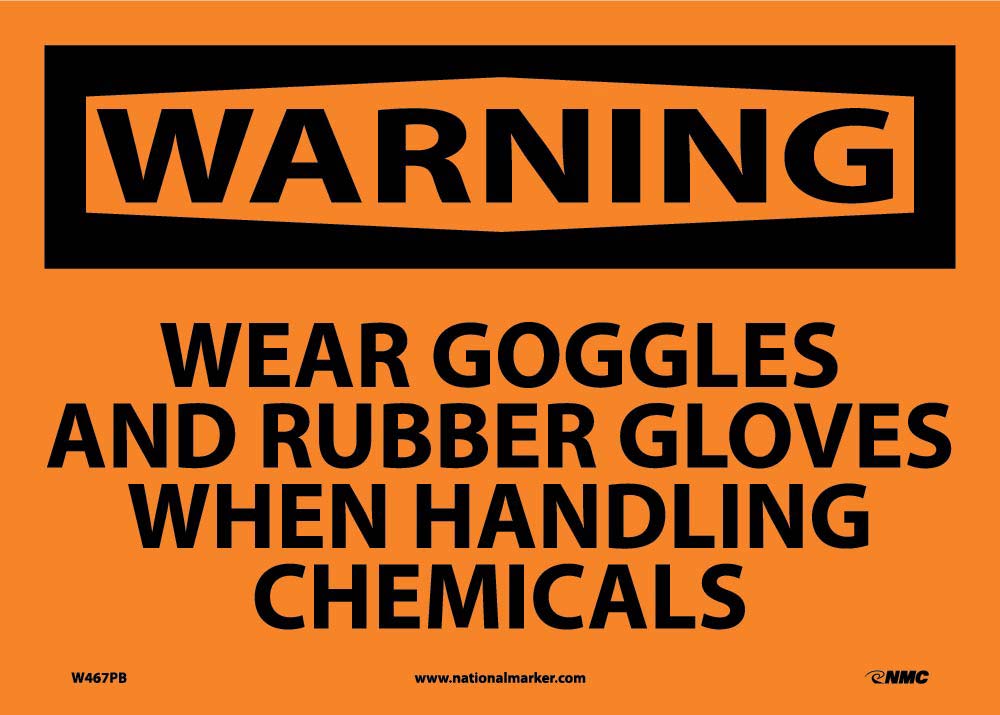 Warning Wear Ppe When Handling Chemicals Sign-eSafety Supplies, Inc