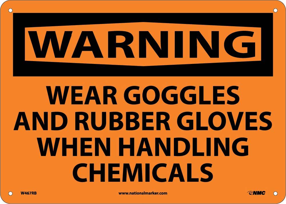 Warning Wear Ppe When Handling Chemicals Sign-eSafety Supplies, Inc