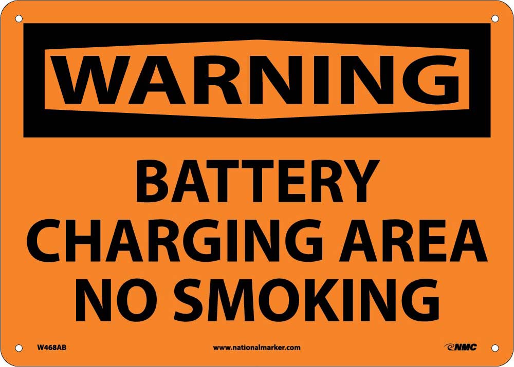 Warning Battery Charging Area No Smoking Sign-eSafety Supplies, Inc