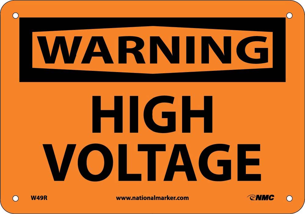 Warning High Voltage Sign-eSafety Supplies, Inc