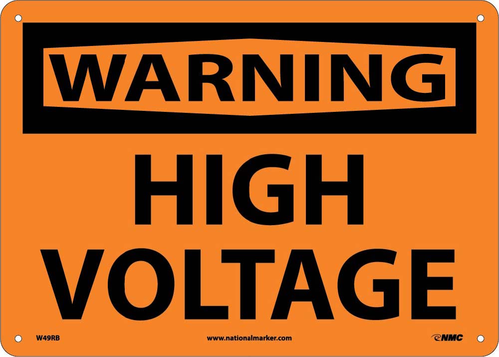Warning High Voltage Sign-eSafety Supplies, Inc