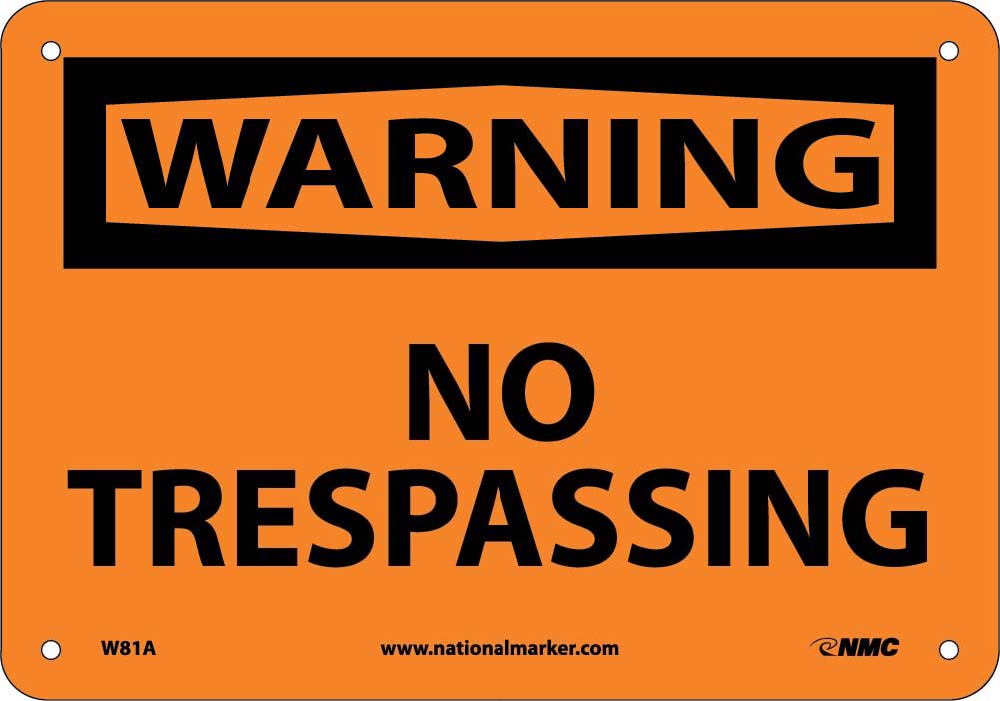 Warning No Trespassing Sign-eSafety Supplies, Inc