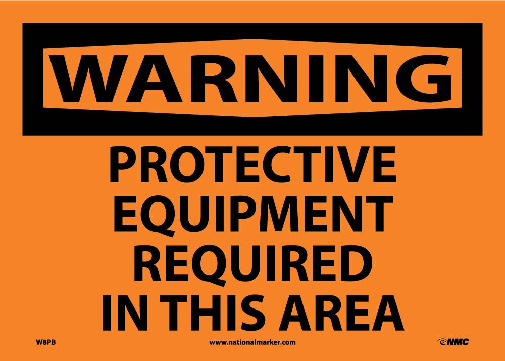 Warning Ppe Required In This Area Sign-eSafety Supplies, Inc