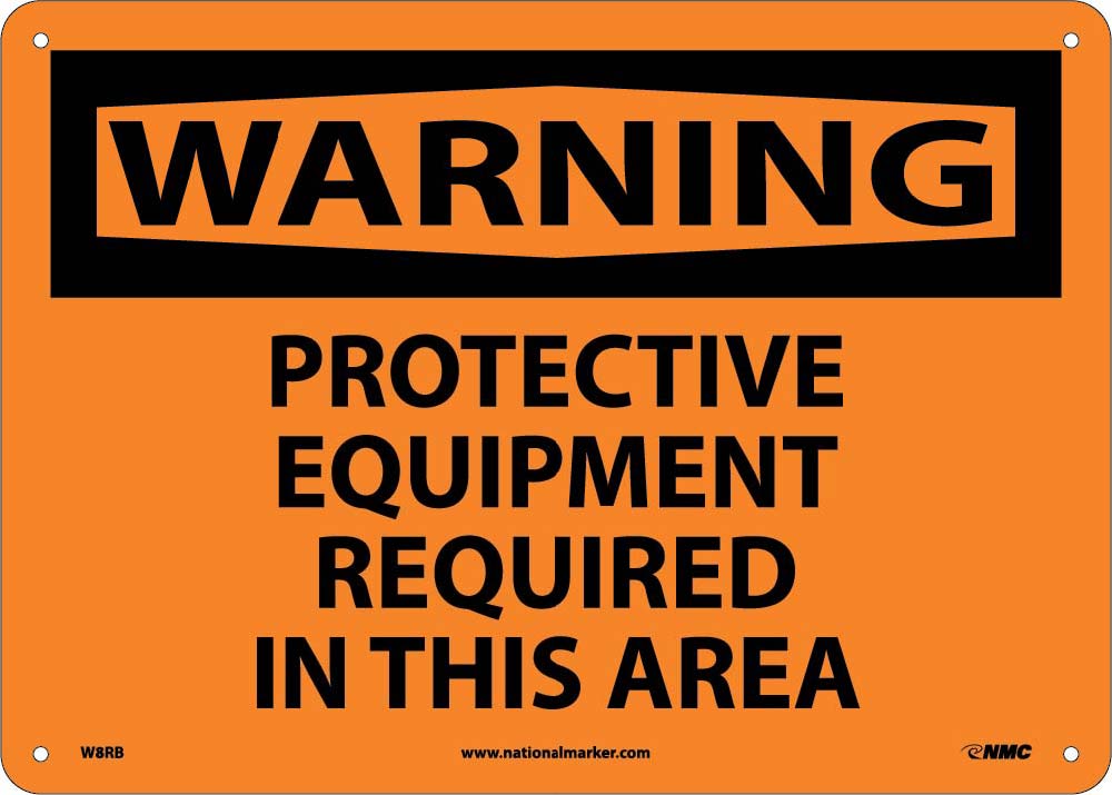 Warning Ppe Required In This Area Sign-eSafety Supplies, Inc