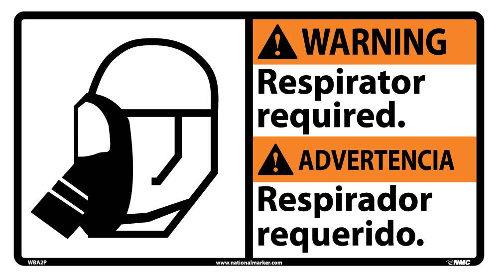 Warning Respirator Required Sign - Bilingual-eSafety Supplies, Inc