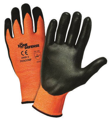 West Chester X-Large Zone Defense Cut And Abrasion Resistant Black Nitrile Foam Palm Coated Work Gloves With Elastic Knit Wrist