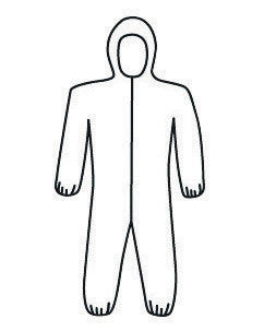 West Chester Large White PosiWear M3 5-Layer SSMS Polypropylene Disposable Breathable Advantage Coveralls With Front Zipper Closure, Elastic Waistband, Attached Boots And Hood,-eSafety Supplies, Inc