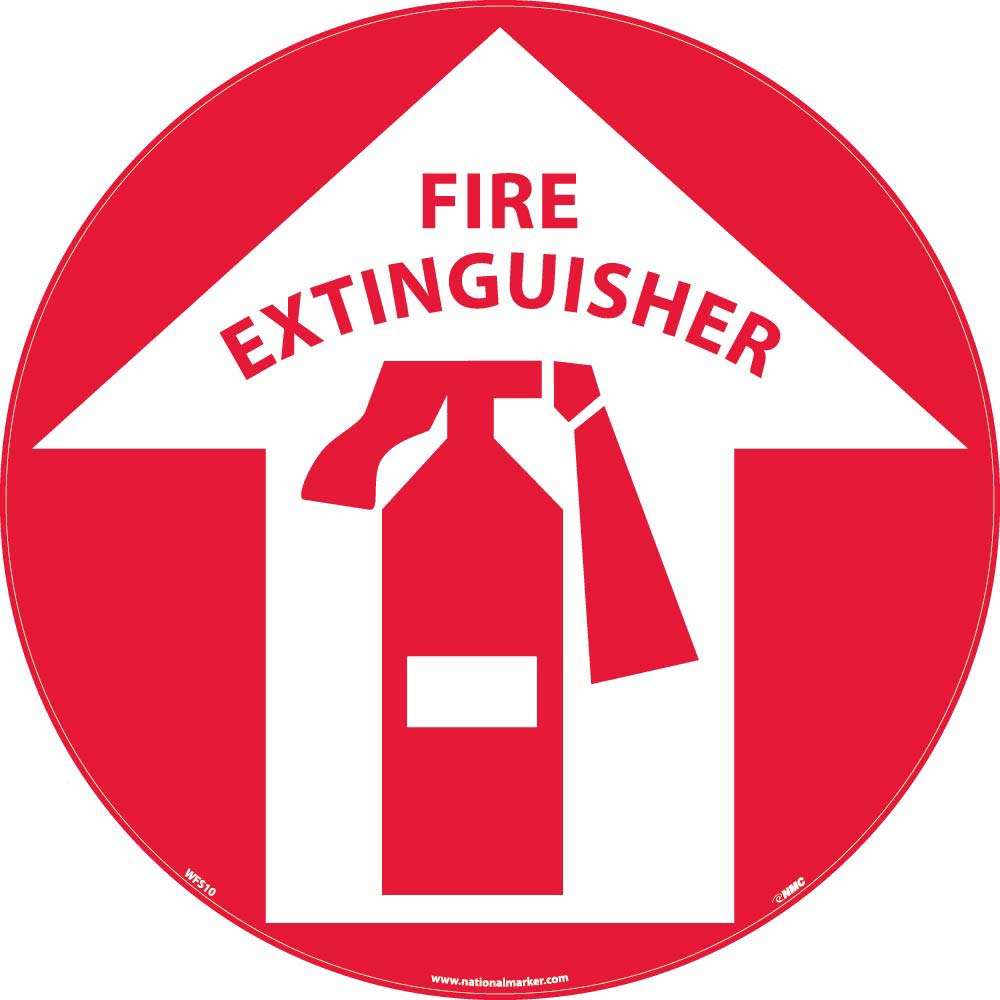 Fire Extinguisher Walk On Floor Sign-eSafety Supplies, Inc