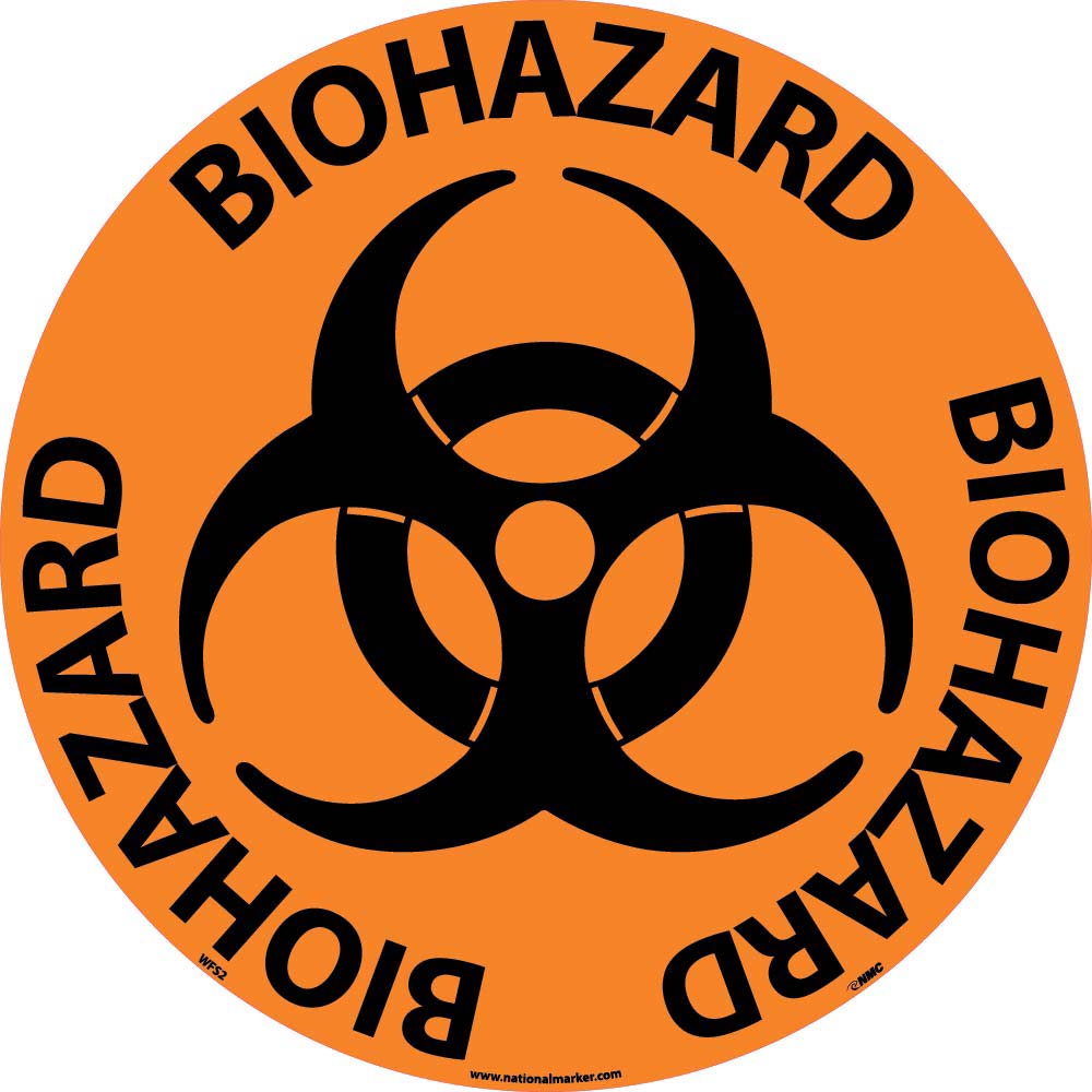 Biohazard Walk On Floor Sign-eSafety Supplies, Inc