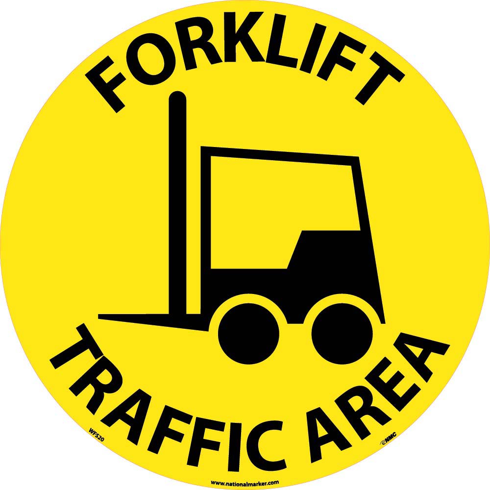 Forklift Traffic Area Walk On Floor Sign-eSafety Supplies, Inc