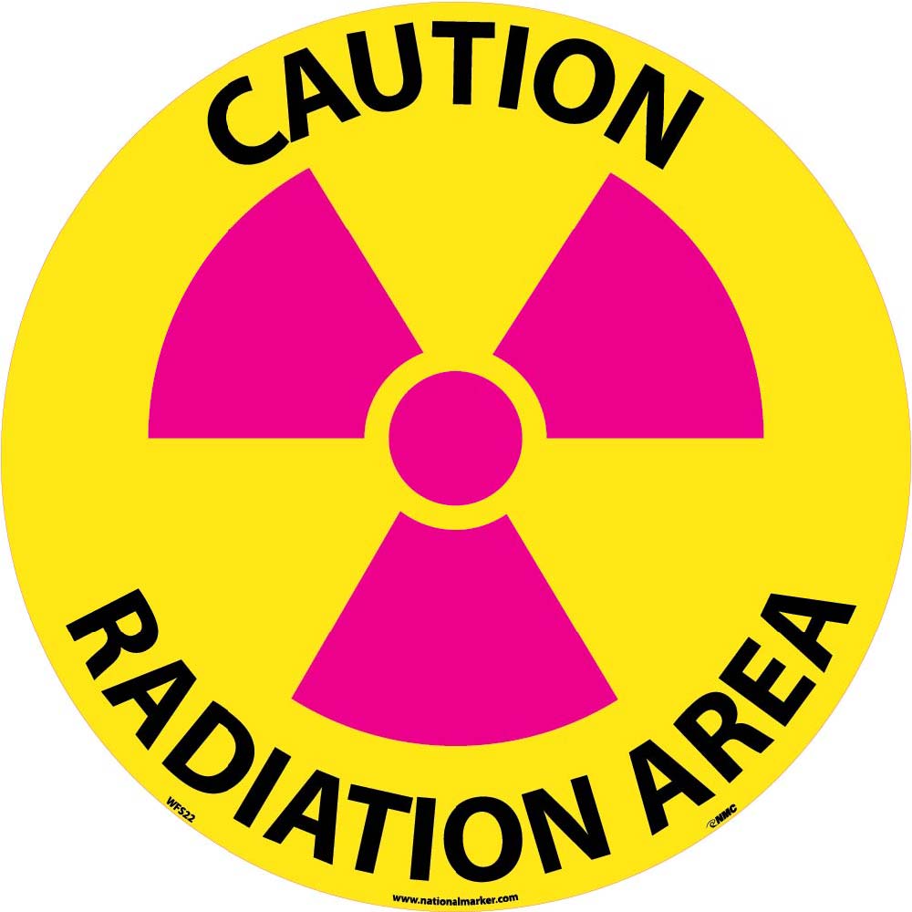 Caution Radiation Area Walk On Floor Sign-eSafety Supplies, Inc