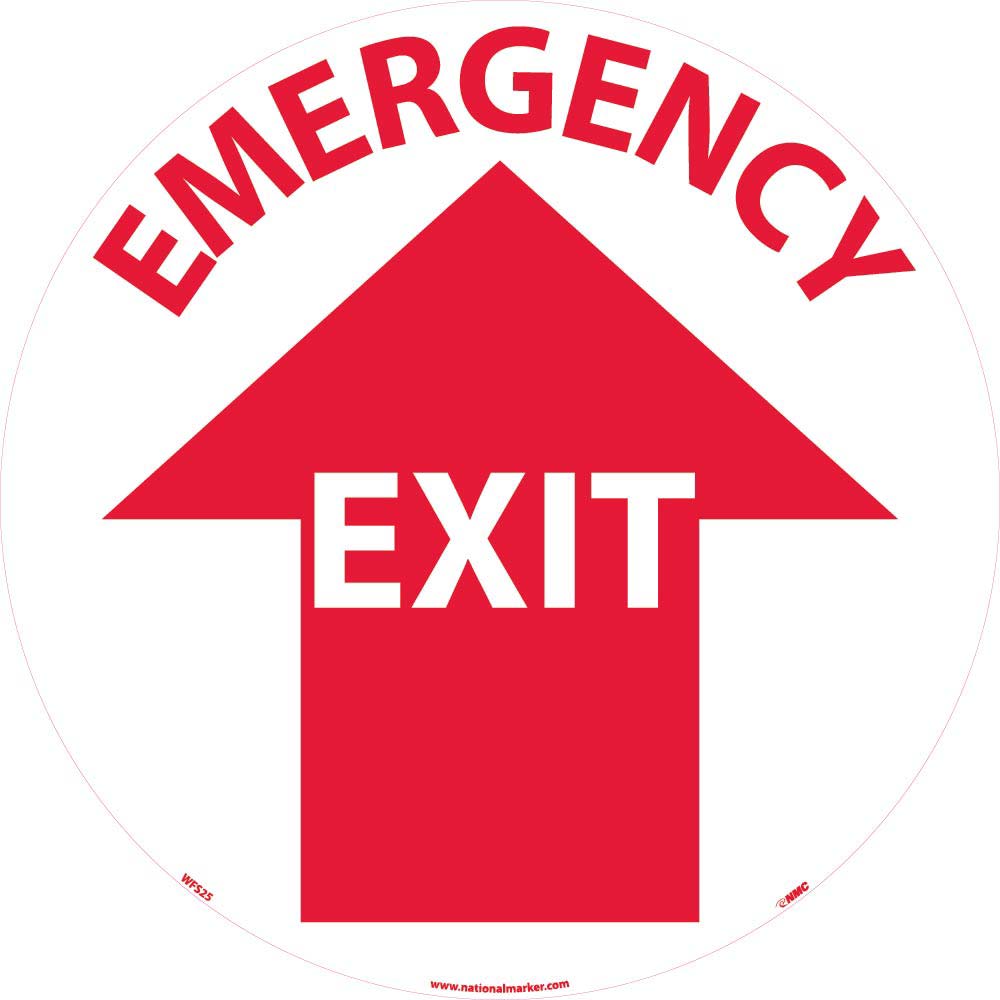 Emergency Exit Walk On Floor Sign-eSafety Supplies, Inc