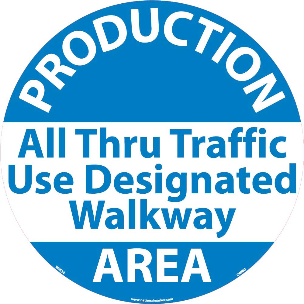 Production Area Walk On Floor Sign-eSafety Supplies, Inc