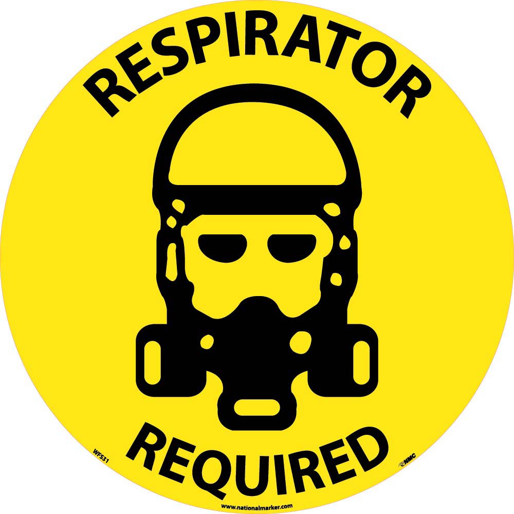 Respirator Required Walk On Floor Sign-eSafety Supplies, Inc