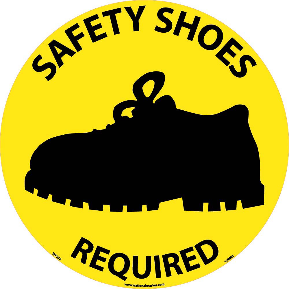 Safety Shoes Required Walk On Floor Sign-eSafety Supplies, Inc