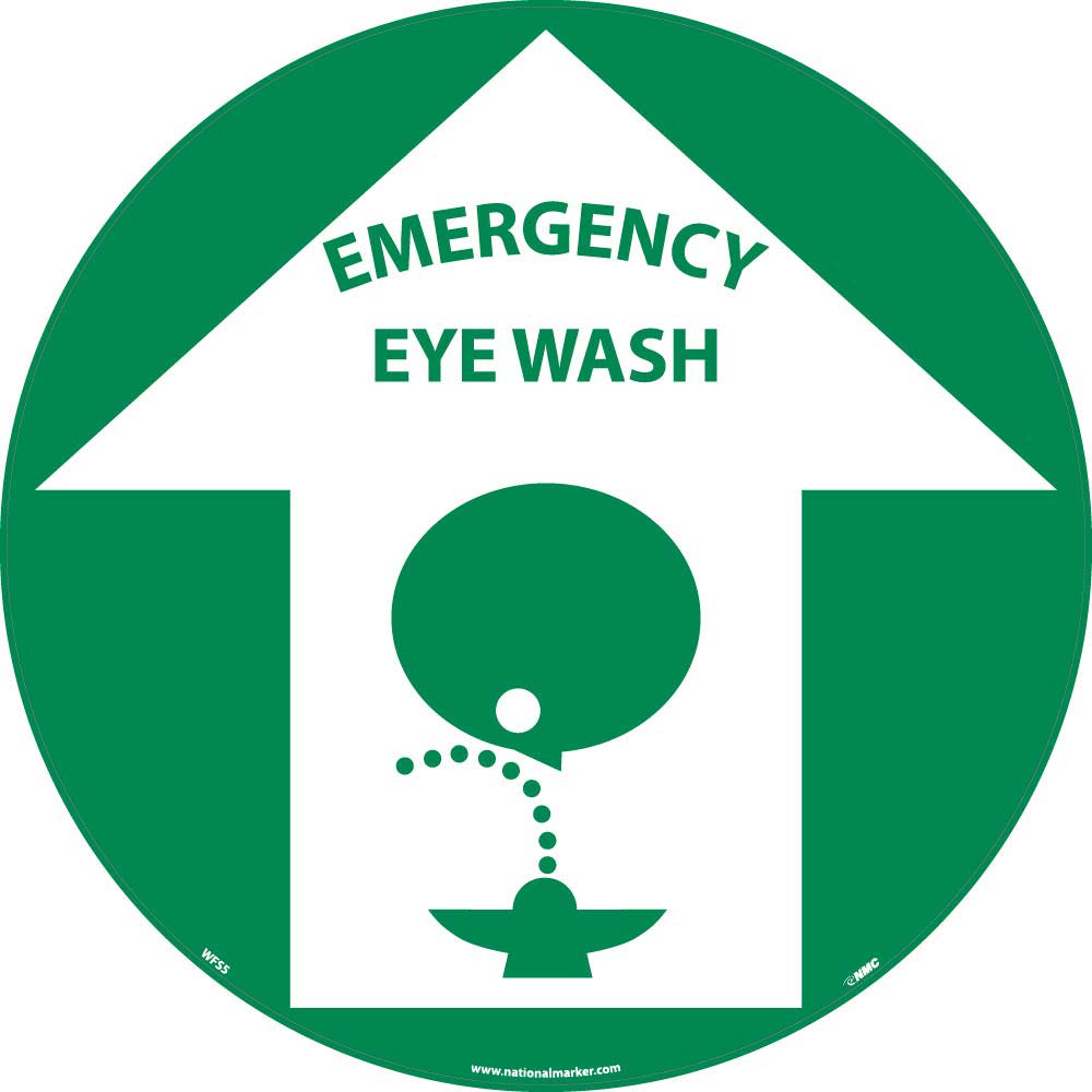 Emergency Eye Wash Walk On Floor Sign-eSafety Supplies, Inc