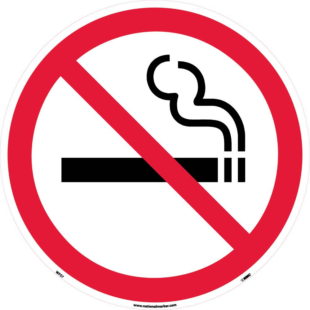 No Smoking Symbol Walk On Floor Sign-eSafety Supplies, Inc