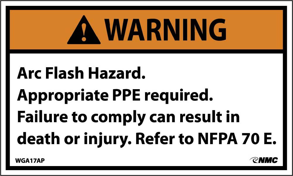 Warning Arc Flash Hazard Label - 5 Pack-eSafety Supplies, Inc