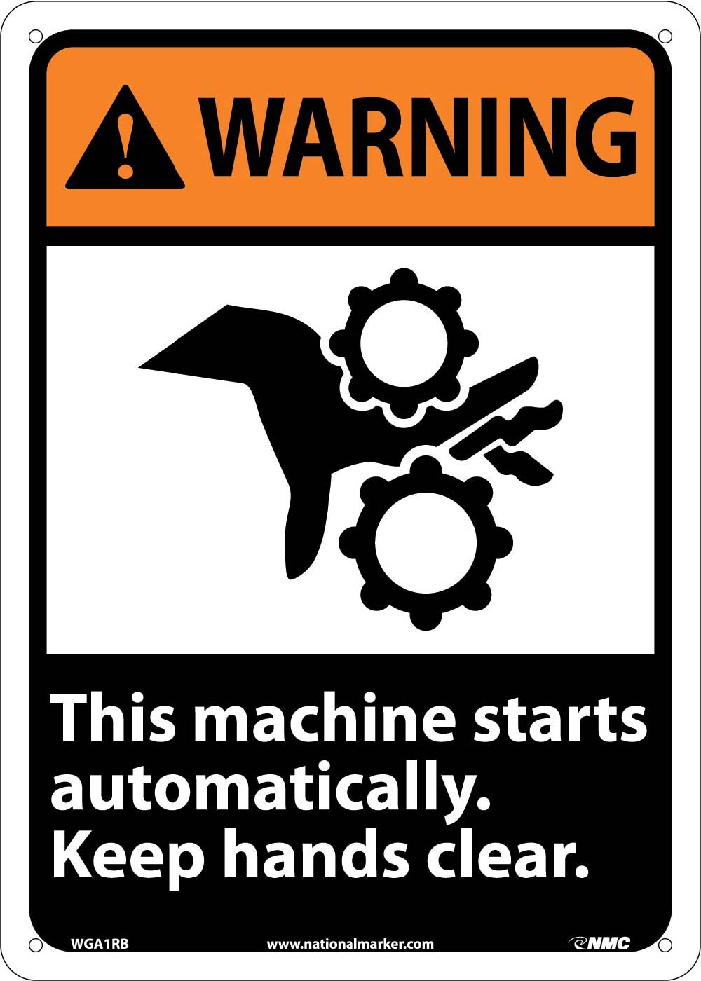 Warning This Machine Starts Automatically Sign-eSafety Supplies, Inc