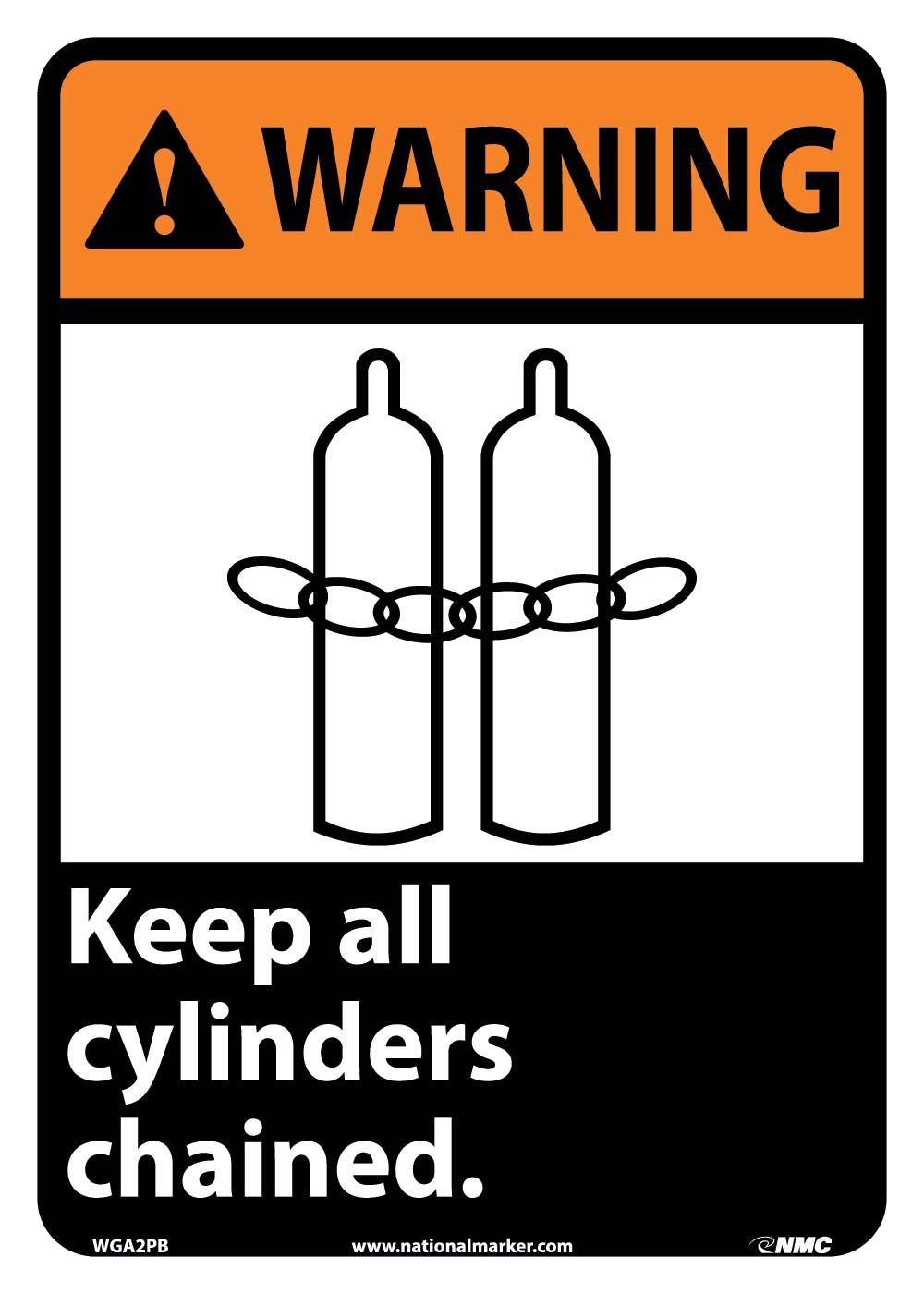 Warning Keep All Cylinders Chained Sign-eSafety Supplies, Inc