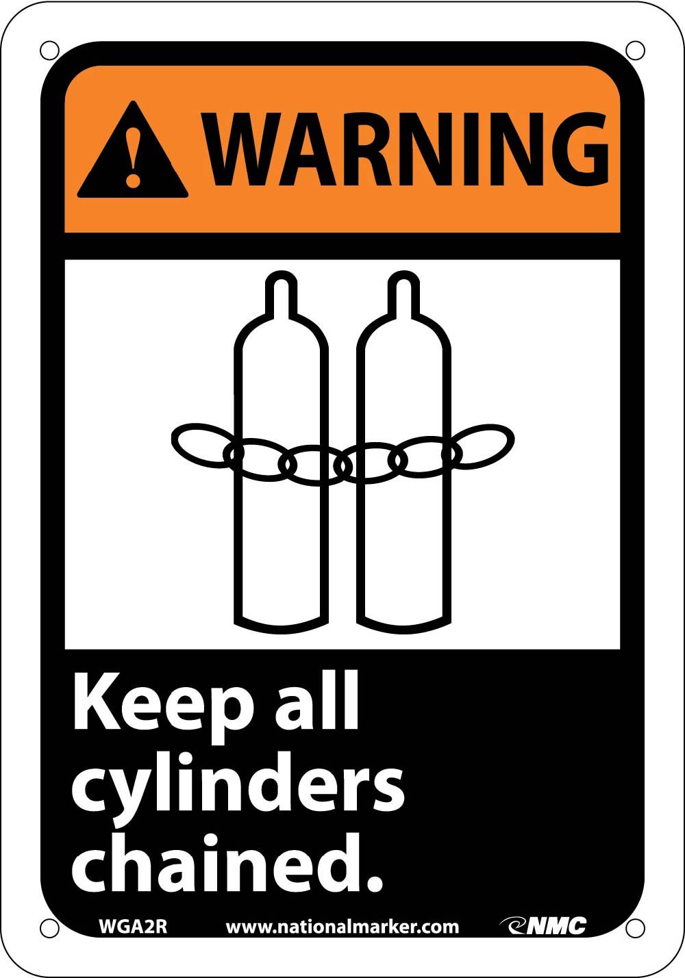 Warning Keep All Cylinders Chained Sign-eSafety Supplies, Inc