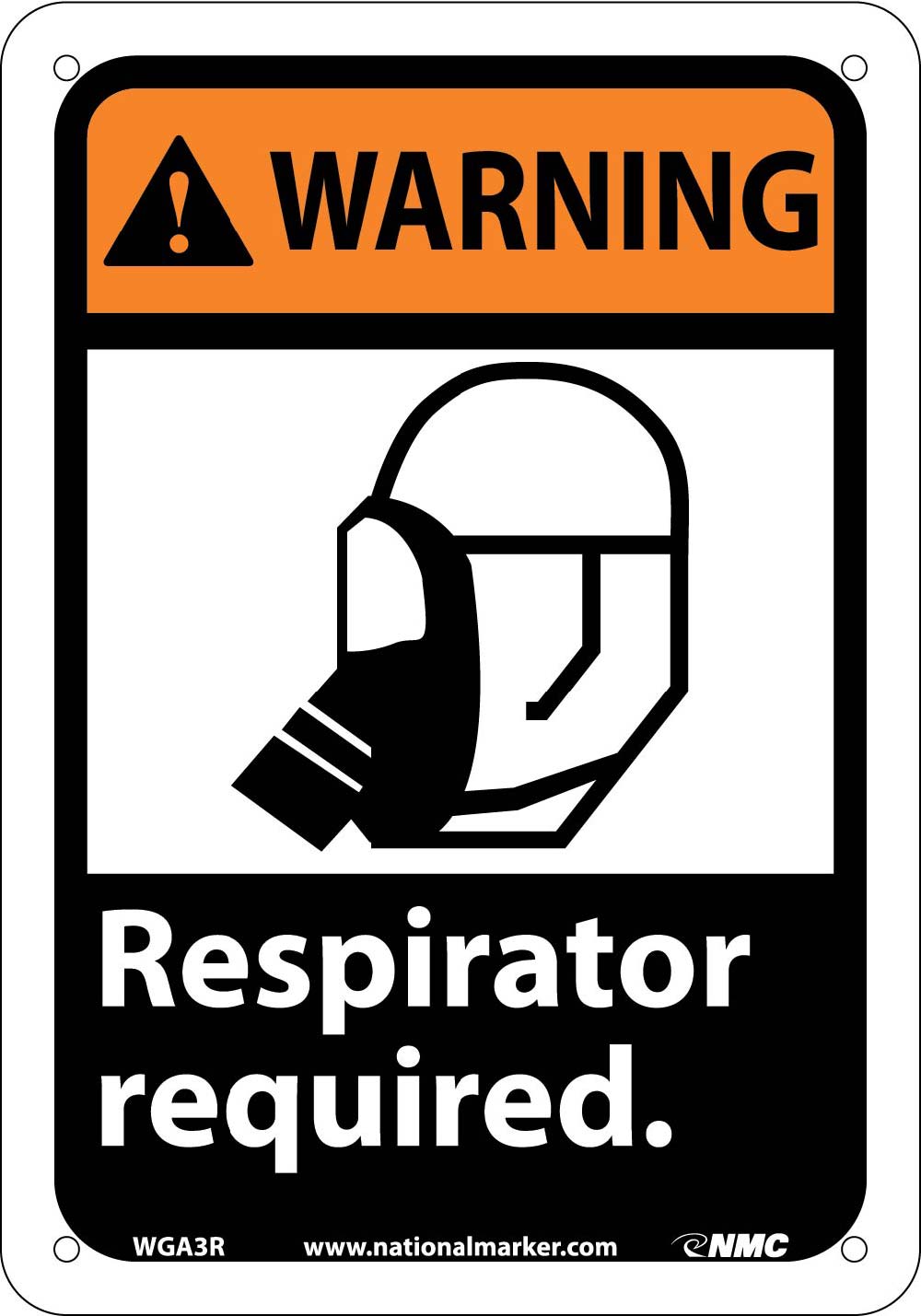 Warning Respirator Required Sign-eSafety Supplies, Inc