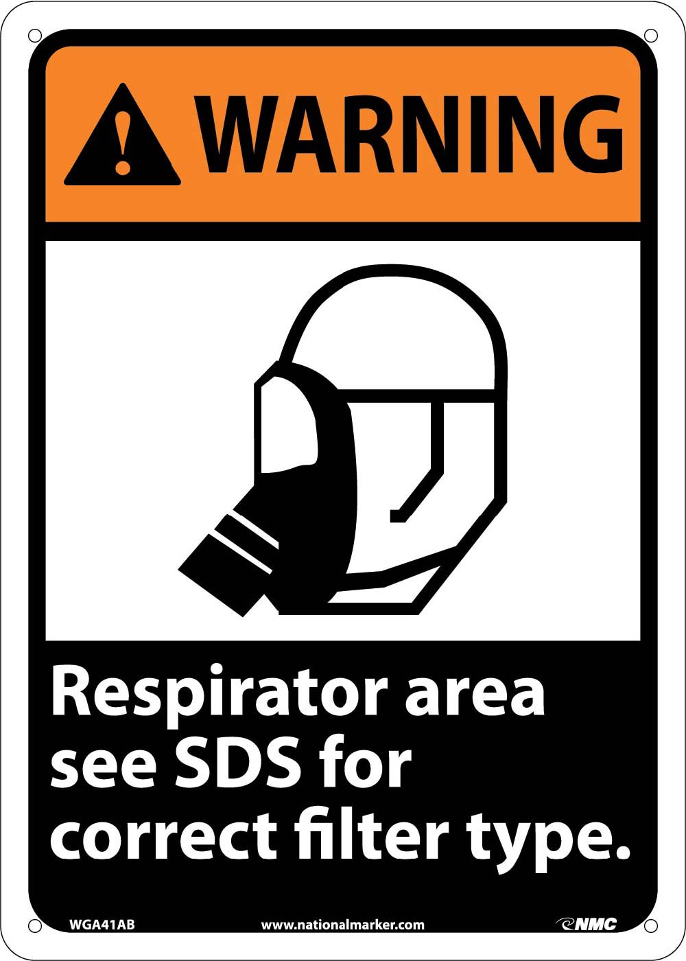 Warning Respirator Area Instructions Sign-eSafety Supplies, Inc