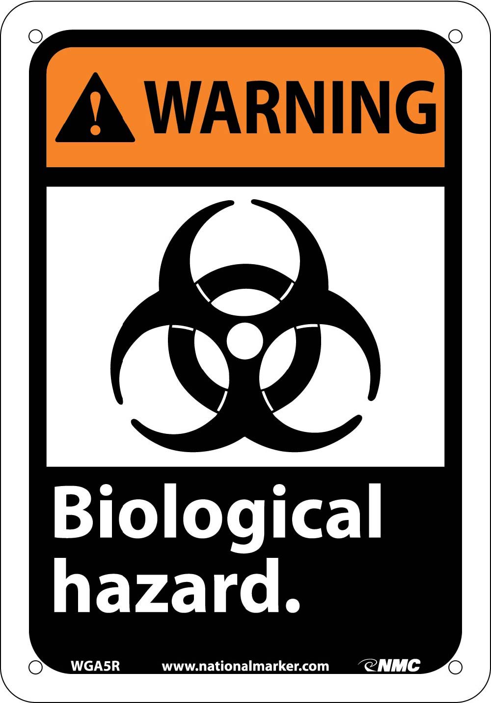 Warning Biological Hazard Sign-eSafety Supplies, Inc