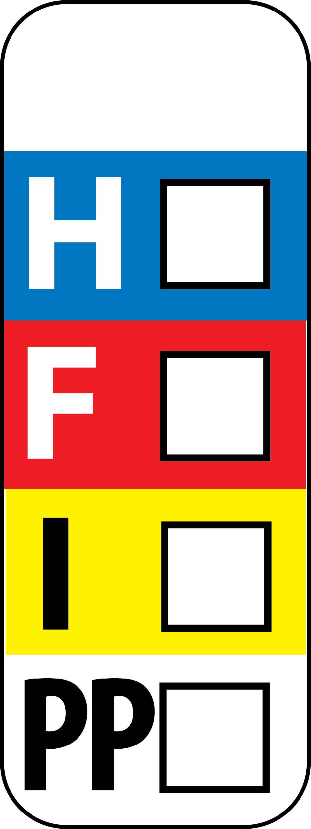 Color Bar Nfpa Write-On Warning Label - Roll-eSafety Supplies, Inc