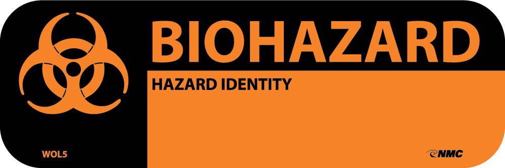 Paper Biohazard Write-On Label - Roll-eSafety Supplies, Inc