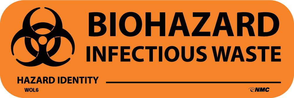 Biohazard-Infectious Waste Write-On Label - Roll-eSafety Supplies, Inc