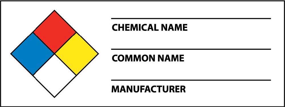 Nfpa Chemical Write-On Warning Label - Roll-eSafety Supplies, Inc