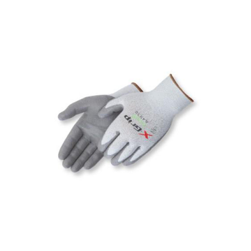 X-Grip Gray polyurethane palm coated Gloves