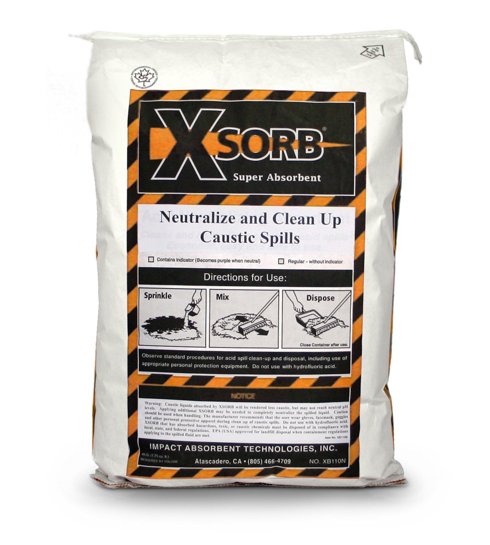 XSORB Caustic Neutralizing Absorbent Bag 1.75 cu. ft. - 1 BAG-eSafety Supplies, Inc