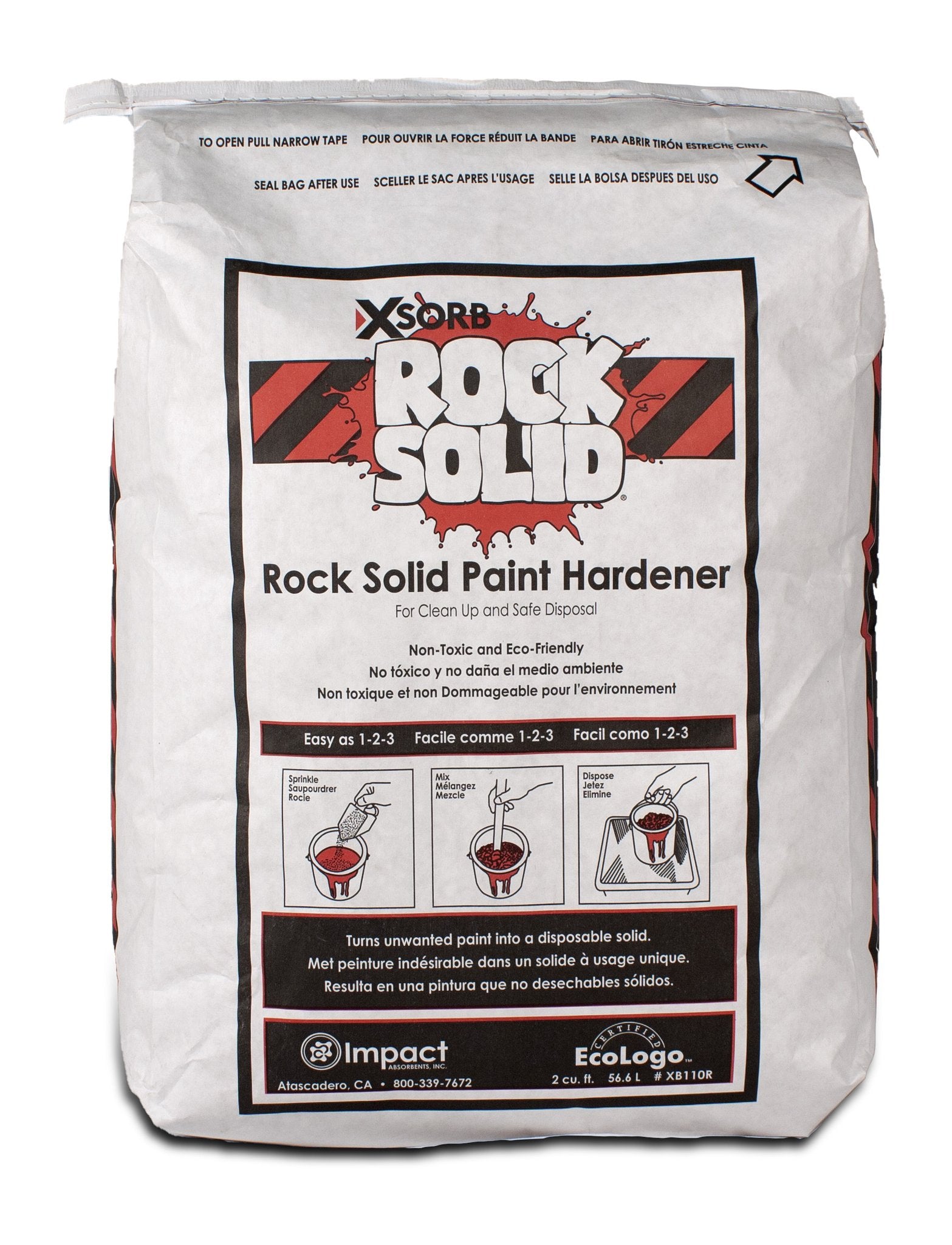 XSORB Rock Solid Paint Hardener Bag 1.75 cu. ft. - 1 BAG-eSafety Supplies, Inc
