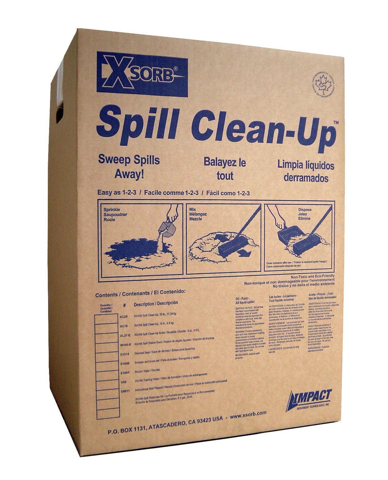 XSORB Universal Spill Clean-Up Box 25 lb. - 1 BOX-eSafety Supplies, Inc