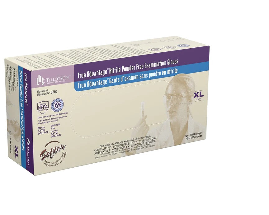 True Advantage - Purple Nitrile Exam Gloves, Powder Free-eSafety Supplies, Inc