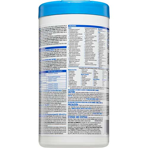 Clorox Healthcare® Bleach Germicidal Wipes Canister (70 Wipes)-eSafety Supplies, Inc