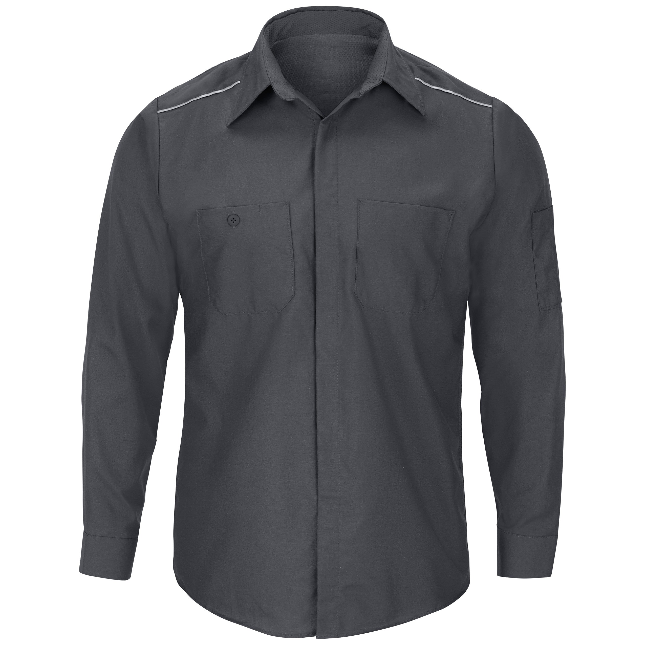 Men's Long Sleeve Pro Airflow Work Shirt SP3A - Charcoal-eSafety Supplies, Inc