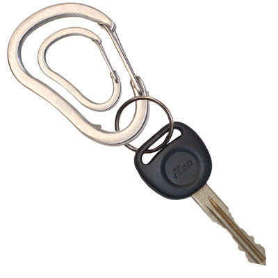 Steel Biner with Split Ring - Silver-eSafety Supplies, Inc