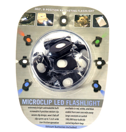 [Discontinued] White LED Flashlight Microclip-eSafety Supplies, Inc