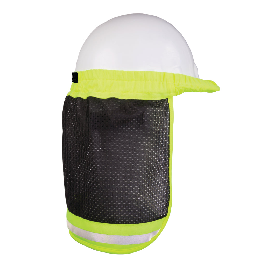 Enhanced Visibility Hard Hat Black/lime Sun Shield-eSafety Supplies, Inc