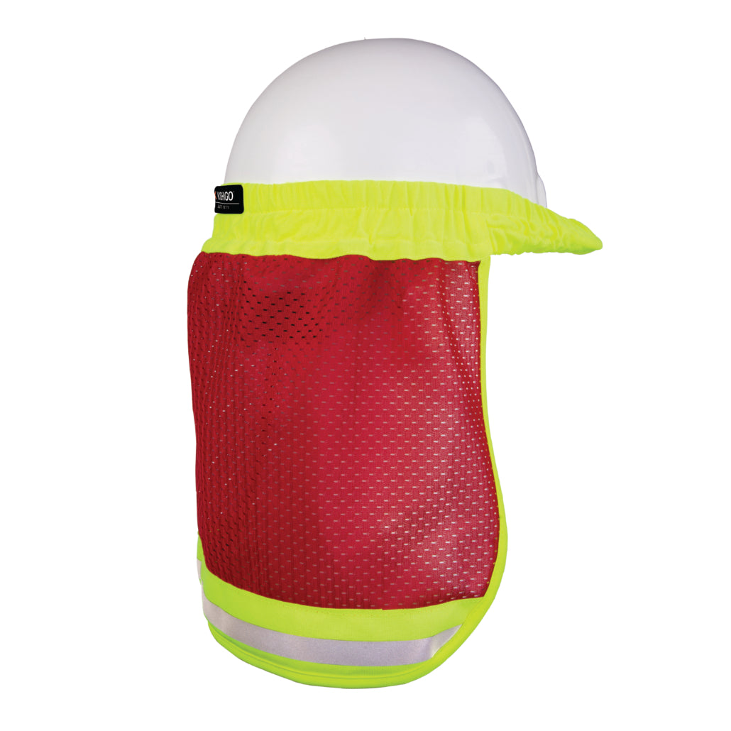 Enhanced Visibility Hard Hat Red/lime Sun Shield-eSafety Supplies, Inc