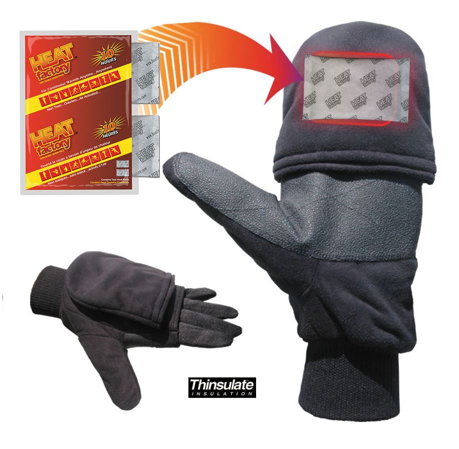 991-BK - Black Heated Pop Top Glove - Pair-eSafety Supplies, Inc